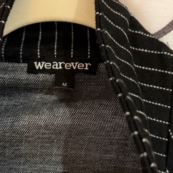 Black Striped Blazer with Gold Button - Picture 2 of 4